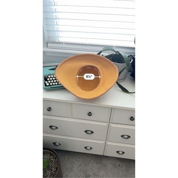 Mikano Vintage Wool Felt Hat Brown Feather Detail Unisex Size 6 7/8 - Picture 8 of 8